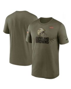 Men's Cleveland Browns 2021 Olive Salute To Service Legend Performance T-Shirt