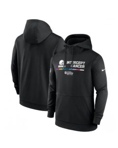 Men's Cleveland Browns 2022 Black Crucial Catch Therma Performance Pullover Hoodie