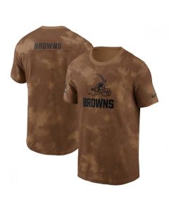 Men's Cleveland Browns 2023 Brown Salute To Service Sideline T-Shirt