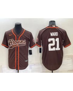 Men's Cleveland Browns #21 Denzel Ward Brown Stitched Jersey