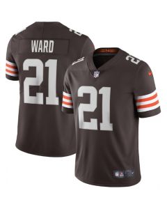 Men's Cleveland Browns #21 Denzel Ward New Brown Vapor Untouchable Limited NFL Stitched Jersey