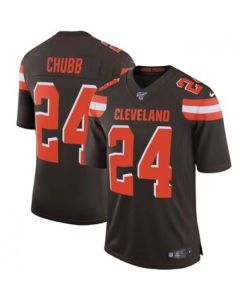 Men's Cleveland Browns #24 Nick Chubb Brown 2019 100th Season Vapor Untouchable Limited Stitched NFL Jersey