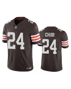 Men's Cleveland Browns #24 Nick Chubb Brown 2023 F.U.S.E. Vapor Untouchable Limited Stitched Jersey