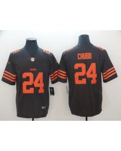 Men's Cleveland Browns #24 Nick Chubb Brown Color Rush Limited Stitched NFL Jersey