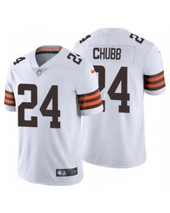 Men's Cleveland Browns #24 Nick Chubb New White Vapor Untouchable Limited Stitched Jersey