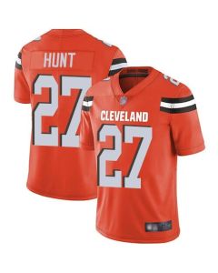 Men's Cleveland Browns #27 Kareem Hunt Orange Vapor Untouchable Limited Stitched NFL Jersey