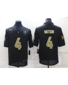 Men's Cleveland Browns #4 Deshaun Watson Black Camo Salute To Service Limited Stitched Jersey