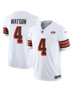 Men's Cleveland Browns #4 Deshaun Watson White 2023 F.U.S.E. 1946 Collection Vapor Untouchable Limited Stitched Jersey