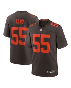 Men's Cleveland Browns #55 Spencer Fano Brown 2026 NFL Draft Game Jersey (Brown)