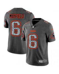 Men's Cleveland Browns #6 Baker Mayfield 2019 Gray Fashion Static Limited Stitched NFL Jersey