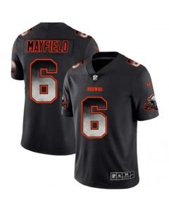 Men's Cleveland Browns #6 Baker Mayfield Black 2019 Smoke Fashion Limited Stitched NFL Jersey