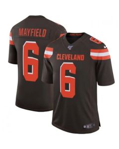 Men's Cleveland Browns #6 Baker Mayfield Brown 2019 100th Season Vapor Untouchable Limited Stitched NFL Jersey