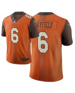 Men's Cleveland Browns #6 Baker Mayfield Orange 2019 City Edition Limited Stitched NFL Jersey