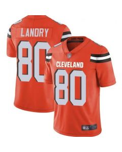 Men's Cleveland Browns #80 Jarvis Landry Orange Vapor Untouchable Limited Stitched Jersey