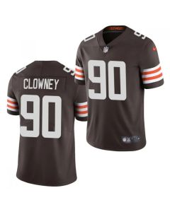 Men's Cleveland Browns #90 Jadeveon Clowney 2021 Brown Vapor Untouchable Limited Stitched NFL Jersey