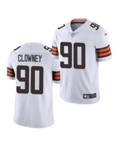 Men's Cleveland Browns #90 Jadeveon Clowney 2021 White Vapor Untouchable Limited Stitched NFL Jersey