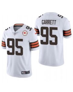 Men's Cleveland Browns #95 Myles Garrett 2021 White 75th Anniversary Vapor Untouchable Limited Stitched NFL Jersey