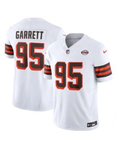 Men's Cleveland Browns #95 Myles Garrett White 2023 F.U.S.E. 1946 Collection Vapor Untouchable Limited Stitched Jersey