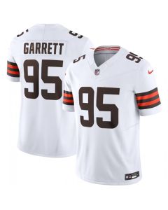 Men's Cleveland Browns #95 Myles Garrett White 2023 F.U.S.E. Vapor Untouchable Limited Stitched Jersey