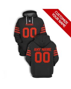 Men's Cleveland Browns Active Player Custom 2021 Brown Color Rush Pullover Hoodie