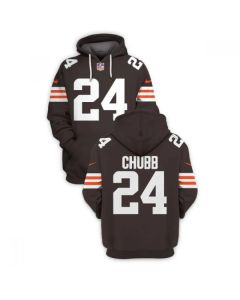Men's Cleveland Browns Active Player Custom 2021 New Brown Pullover Hoodie