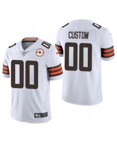 Men's Cleveland Browns ACTIVE PLAYER Custom White 75th Anniversary Vapor Untouchable Limited Stitched NFL Jersey