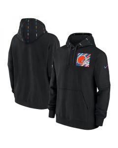 Men's Cleveland Browns Black 2023 Crucial Catch Club Pullover Hoodie