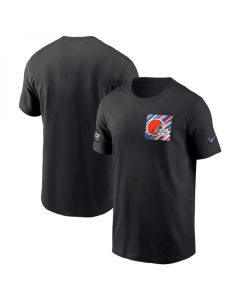 Men's Cleveland Browns Black 2023 Crucial Catch Sideline Tri-Blend T-Shirt