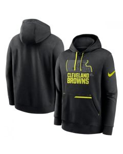 Men's Cleveland Browns Black Volt Pullover Hoodie