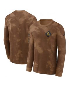 Men's Cleveland Browns Brown 2023 Salute To Service Long Sleeve T-Shirt