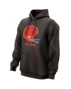 Men's Cleveland Browns Brown 75th Anniversary Helmet Logo Pullover Hoodie
