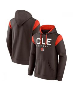 Men's Cleveland Browns Brown Call The Shot Pullover Hoodie