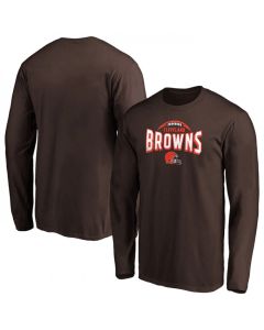 Men's Cleveland Browns Brown Clamp Down Long Sleeve T-Shirt