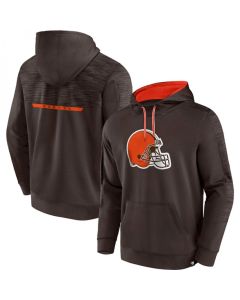 Men's Cleveland Browns Brown Defender Evo Pullover Hoodie