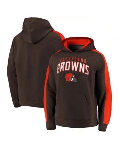 Men's Cleveland Browns Brown Game Time Arch Pullover Hoodie