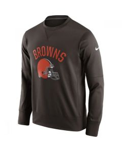 Men's Cleveland Browns Brown Sideline Circuit Performance Sweatshirt