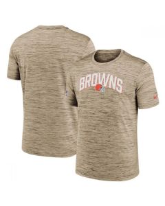 Men's Cleveland Browns Brown Sideline Velocity Stack Performance T-Shirt