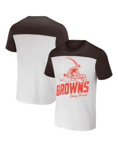 Men's Cleveland Browns Cream/Brown x Darius Rucker Collection Colorblocked T-Shirt
