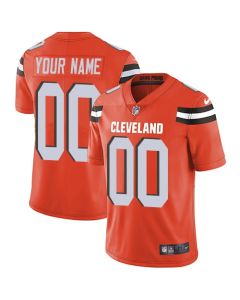 Men's Cleveland Browns Customized Orange Alternate Vapor Untouchable NFL Stitched Limited Jersey