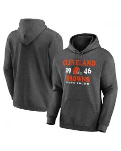 Men's Cleveland Browns Heathered Charcoal Fierce Competitor Pullover Hoodie