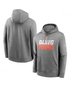 Men's Cleveland Browns Heathered Gray Fan Gear Local Club Pullover Hoodie