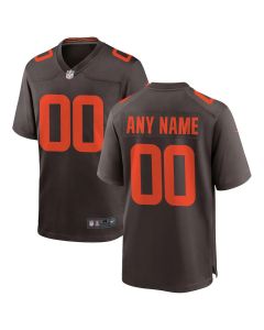 Men's Cleveland Browns Nike Brown Alternate Custom Game Jersey (Brown)