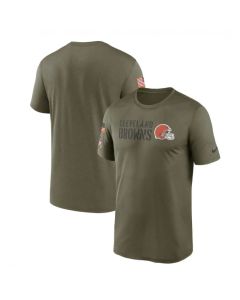 Men's Cleveland Browns Olive 2022 Salute to Service Legend Team T-Shirt
