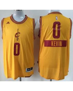Men's Cleveland Cavaliers #0 Kevin Love Yellow 2014-15 Christmas Day Stitched NBA Jersey