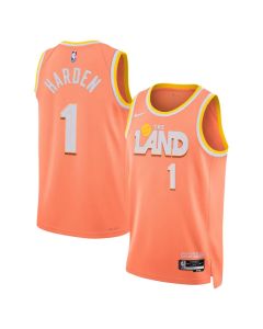 Men's Cleveland Cavaliers #1 James Harden Orange 2025/26 Swingman City Edition Jersey