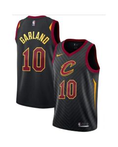 Men's Cleveland Cavaliers #10 Darius Garland Black Statement Edition Swingman Stitched Jersey