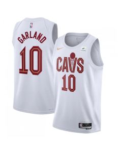 Men's Cleveland Cavaliers #10 Darius Garland White Stitched Jersey