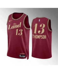 Men's Cleveland Cavaliers #13 Tristan Thompson Wine 2023/24 City Edition Stitched Jersey