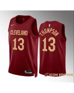 Men's Cleveland Cavaliers #13 Tristan Thompson Wine Icon Edition Stitched Jersey