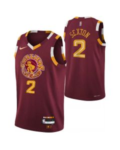 Men's Cleveland Cavaliers #2 Collin Sexton Red 2021/2022 75th Anniversary City Edition Swingman Stitched Jersey